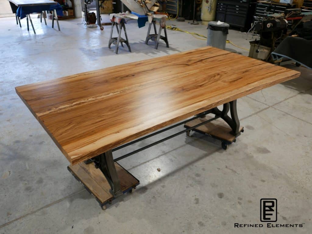Cast Iron Salvaged Texas Pecan Dining Table